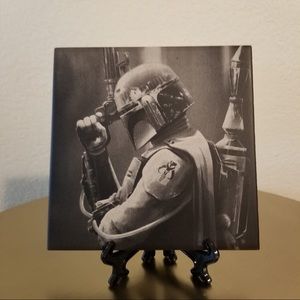 Star Wars Boba fett custom engraved ceramic tile